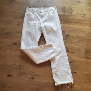 Mango Women's Straight Leg Jeans - White